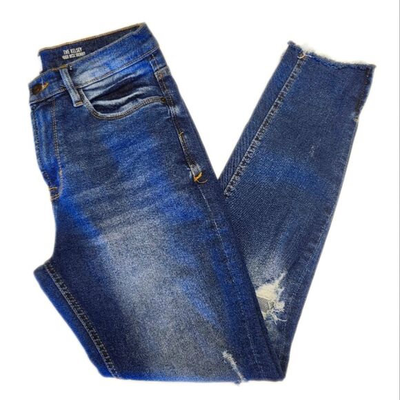 Kensie The Kelsey High Rise Skinny DISTRESSED, raw hem, 8/29 - Picture 1 of 7